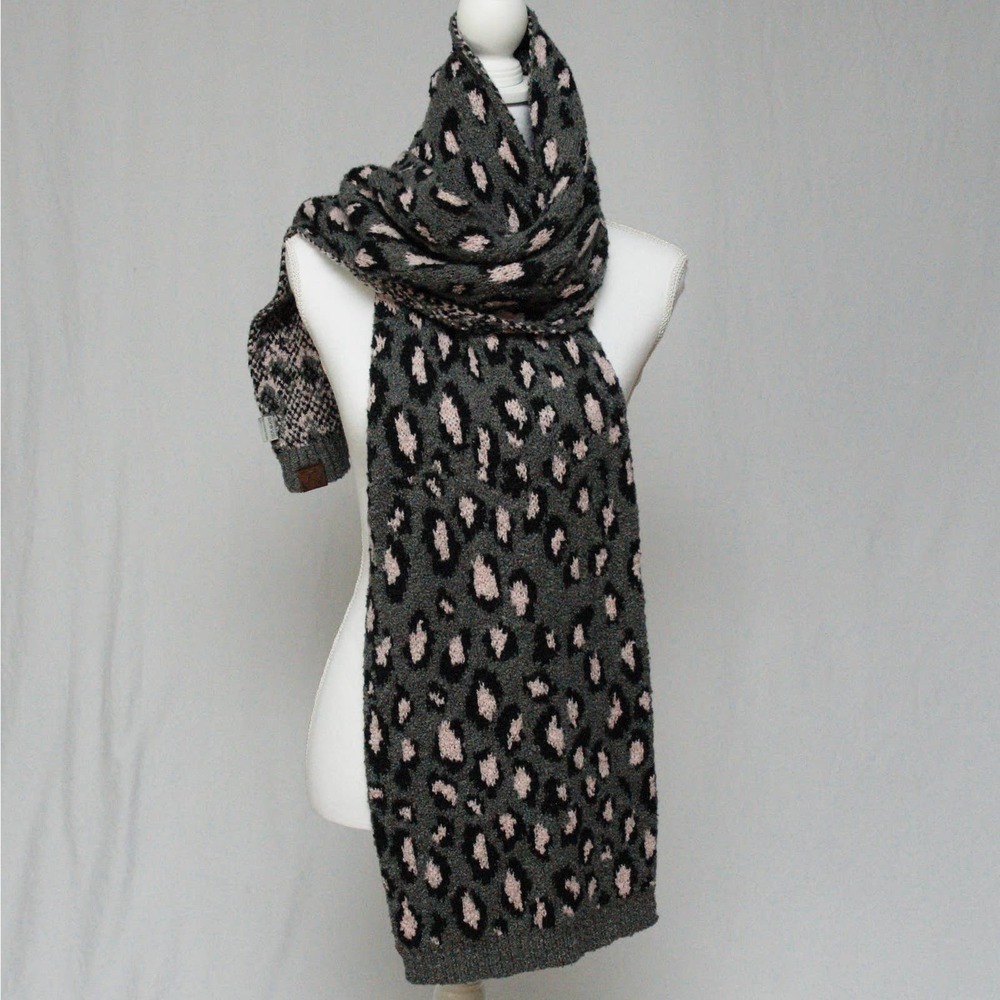 C.C Exclusives Soft Leopard Print Knit Scarf - image 2